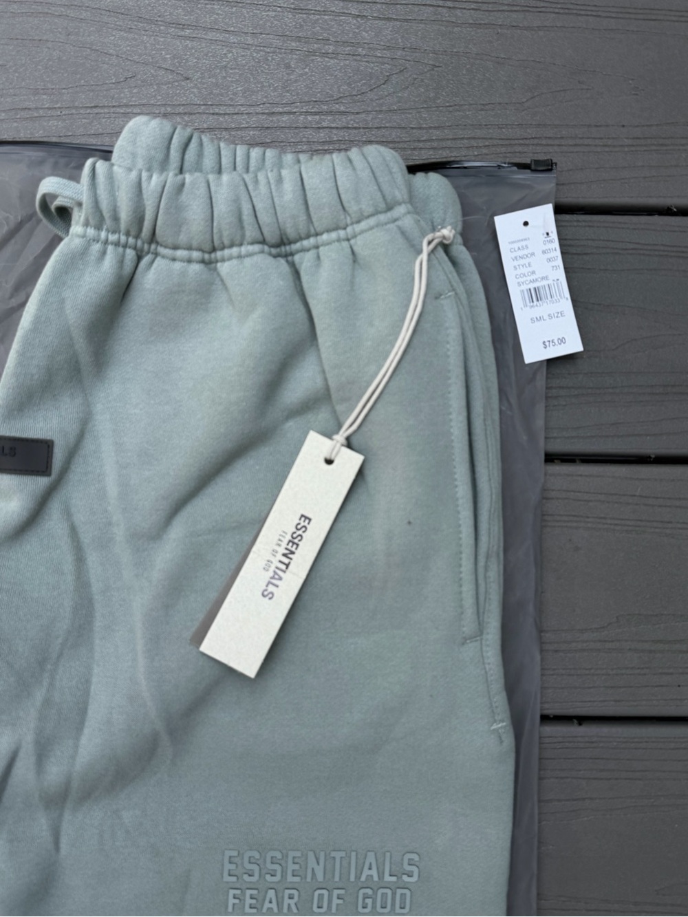 Fear of God ESSENTIALS Men's Sage Green Sweatpants